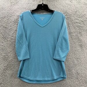 SEG'MENTS Blouse Womens Small Top Blue*